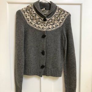 J. Crew Fair Isle Cardigan Sz S